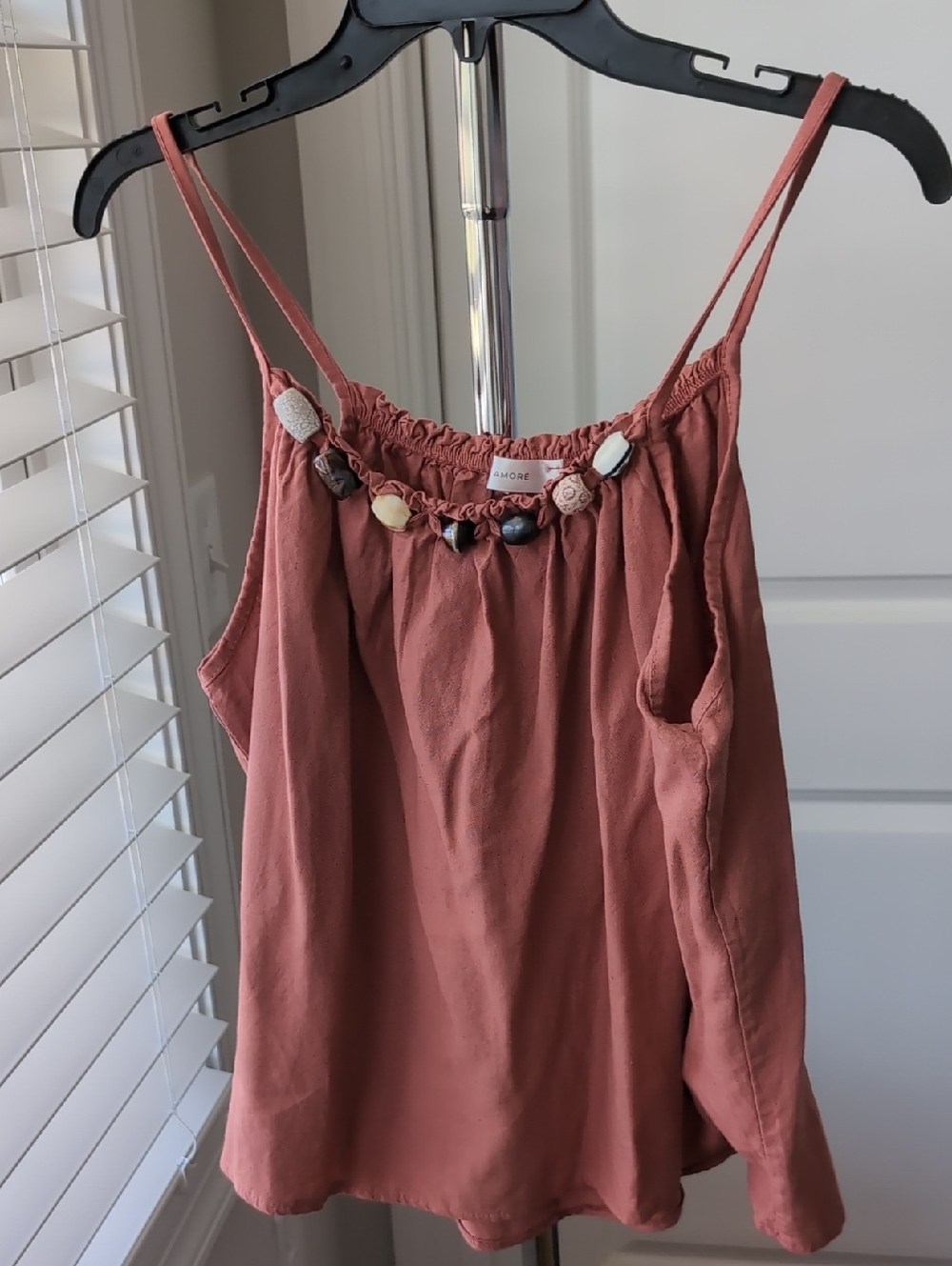 Amore Strappy Orange Tank One Size